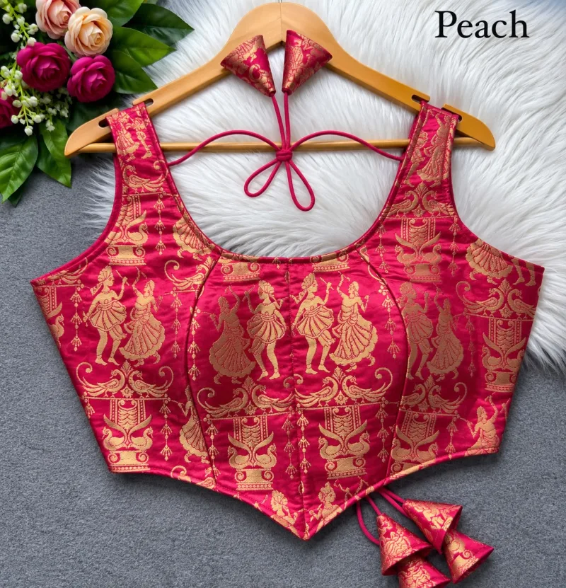 Tew Heavy Jari Banarasi Fabric Fancy Blouses